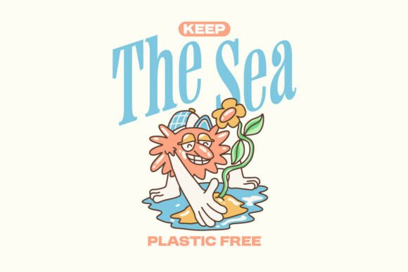 Keep the Sea Plastic Free Graphic Tee Designs
